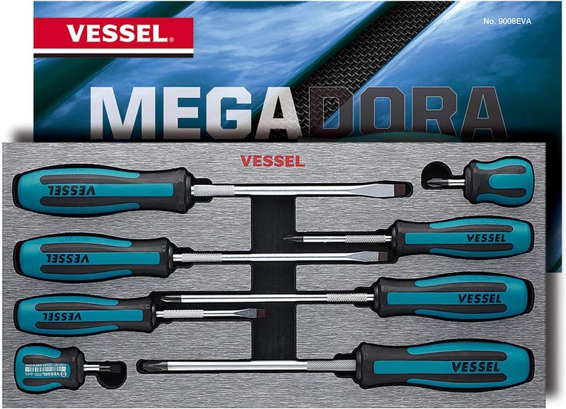 VESSEL MEGADORA Screwdriver Set 8pcs. 9008EVA (EVA foam set) - Image 1